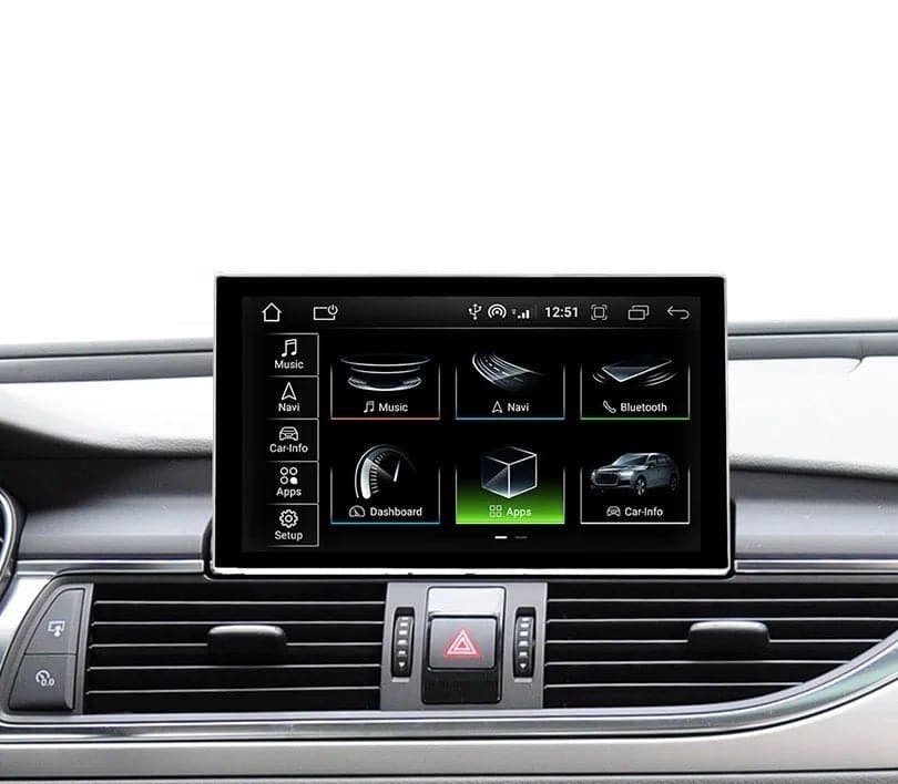 CTB-BY121TL | AUDI A6 C7 2012-2018 | CAR TABLET MONITOR MOTORIZZATO 9 POLLICI | APPLE CARPLAY ANDROID AUTO | GPS WIFI BLUETOOTH 4G