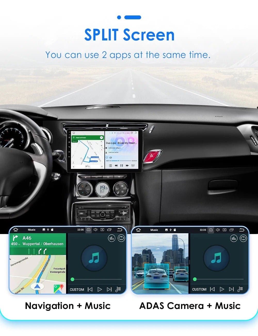 CTB-R402T | CITROEN C3 - DS3 2010-2017 | CARTABLET 9 POLLICI ANDROID APPLE CARPLAY | NAVIGATORE USB WIFI 4G