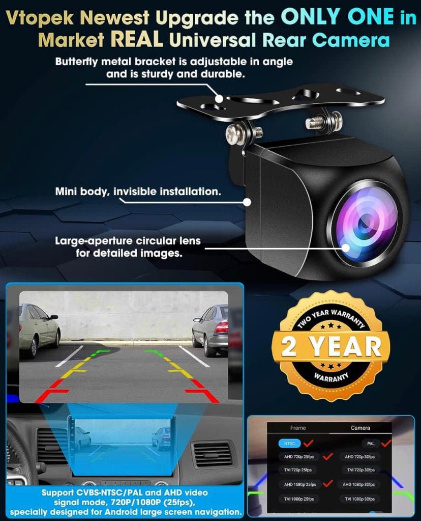 TELECAMERA POSTERIORE - ANTERIORE AUTO UNIVERSALE, RETROCAMERA AUTO UNIVERSALE WATERPROOF