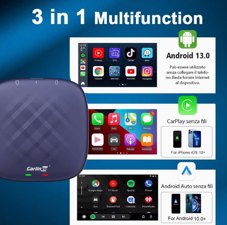 AI BOX ANDROID 13 WIRELESS CARPLAY WIRELESS ANDROID AUTO MAGIC BOX