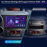 CTB-FN504Y | PEUGEOT PARTNER - CITROEN BERLINGO B9 | APPLE CARPLAY-ANDROID AUTO | CARTABLET 9 POLLICI TOUCH SCREEN | GPS USB DVR DAB+ |