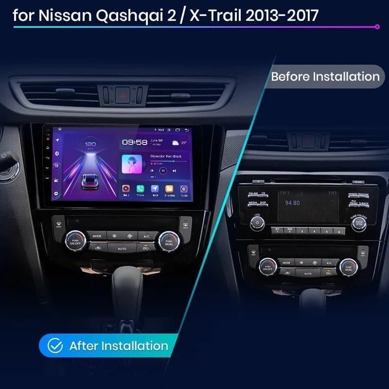 CTB-FV345PN | NISSAN QASHQAI J11  2013-2021 | NAVIGATORE 10 POLLICI RADIO OCTACORE APPLE CARPLAY ANDROID AUTO GPS USB BLUETOOTH TOUCH SCREEN | WIFI 4G