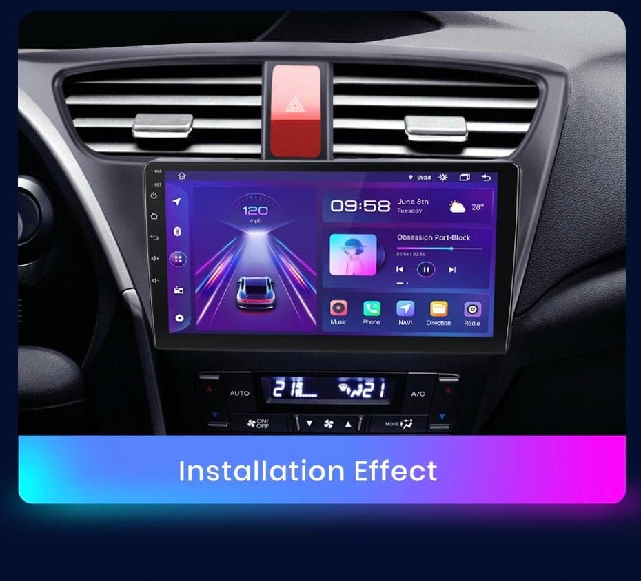 CTB-MT889P | HONDA CIVIC 9 FK FB 2012 - 2017 9 POLLICI | APPLE CARPLAY ANDROID AUTO | NAVIGATORE USB BLUETOOTH GPS | WIFI 4G CARTABLET