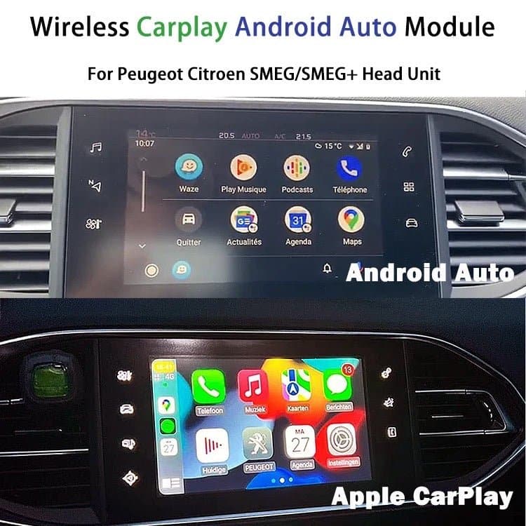 CITROEN PEUGEOT SMEG&MRN - NAC | RETROFIT-KIT APPLE CARPLAY ANDROID AUTO | KAMERA USB