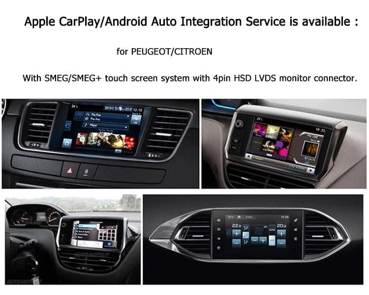 CITROEN PEUGEOT SMEG&MRN - NAC | RETROFIT-KIT APPLE CARPLAY ANDROID AUTO | KAMERA USB