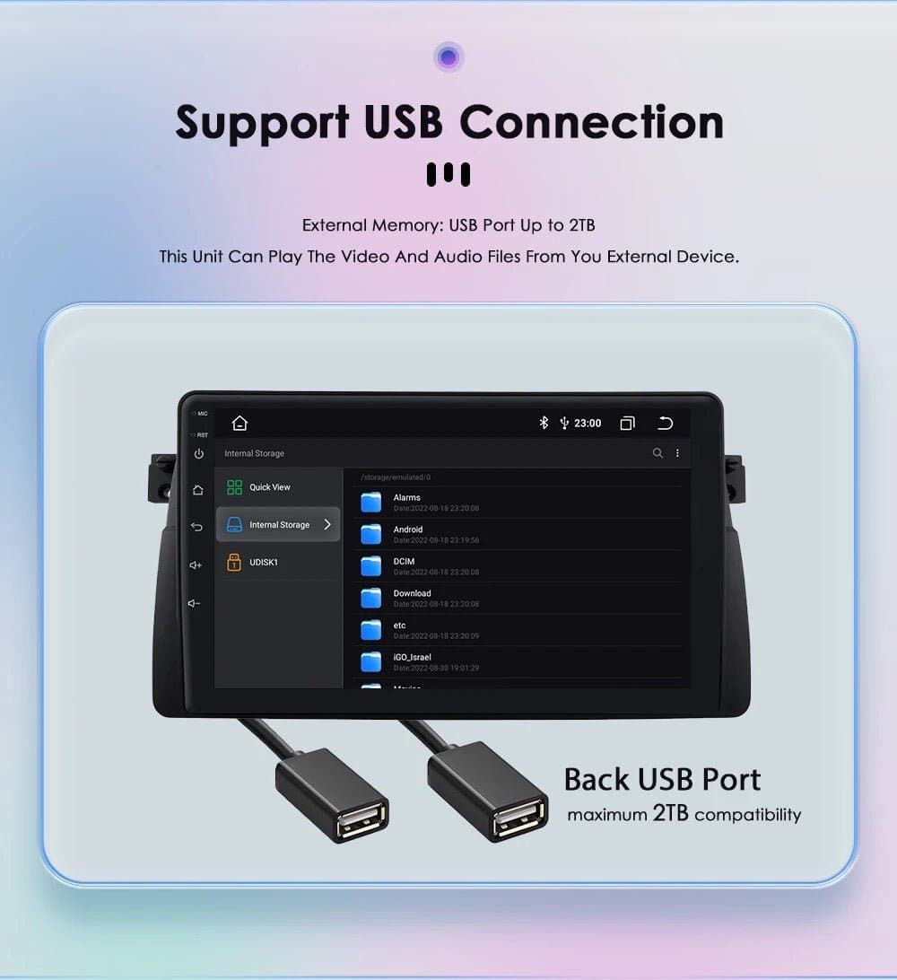 CTB- SR091J | BMW 3er E46 MONITOR 9 ZOLL | APPLE CARPLAY ANDROID AUTO | WiFi BLUETOOTH GPS USB NAVIGATIONSGERÄT