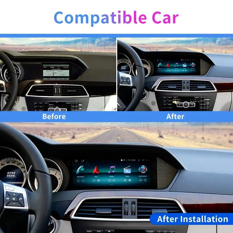 CTB-WC314B | MERCEDES CLASSE C W204 2011-2014 RESTYLING MONITOR 8'8 POLLICI | APPLE CARPLAY ANDROID AUTO | GPS NAVIGATORE WIFI 4G | CAR TABLET