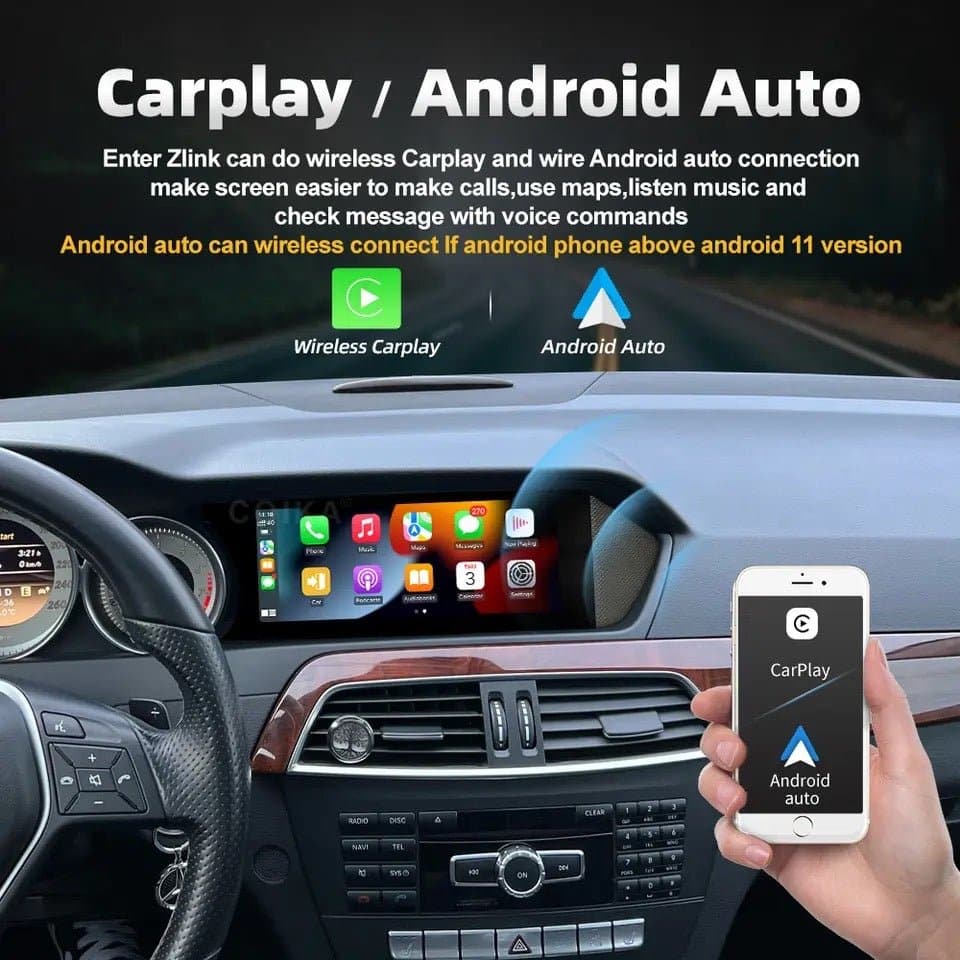 CTB-WC314B | MERCEDES CLASSE C W204 2011-2014 RESTYLING MONITOR 8'8 POLLICI | APPLE CARPLAY ANDROID AUTO | GPS NAVIGATORE WIFI 4G | CAR TABLET