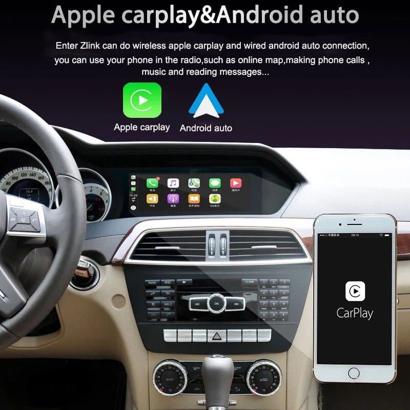 CTB-WC314B | MERCEDES CLASSE C W204 2011-2014 RESTYLING MONITOR 8'8 POLLICI | APPLE CARPLAY ANDROID AUTO | GPS NAVIGATORE WIFI 4G | CAR TABLET