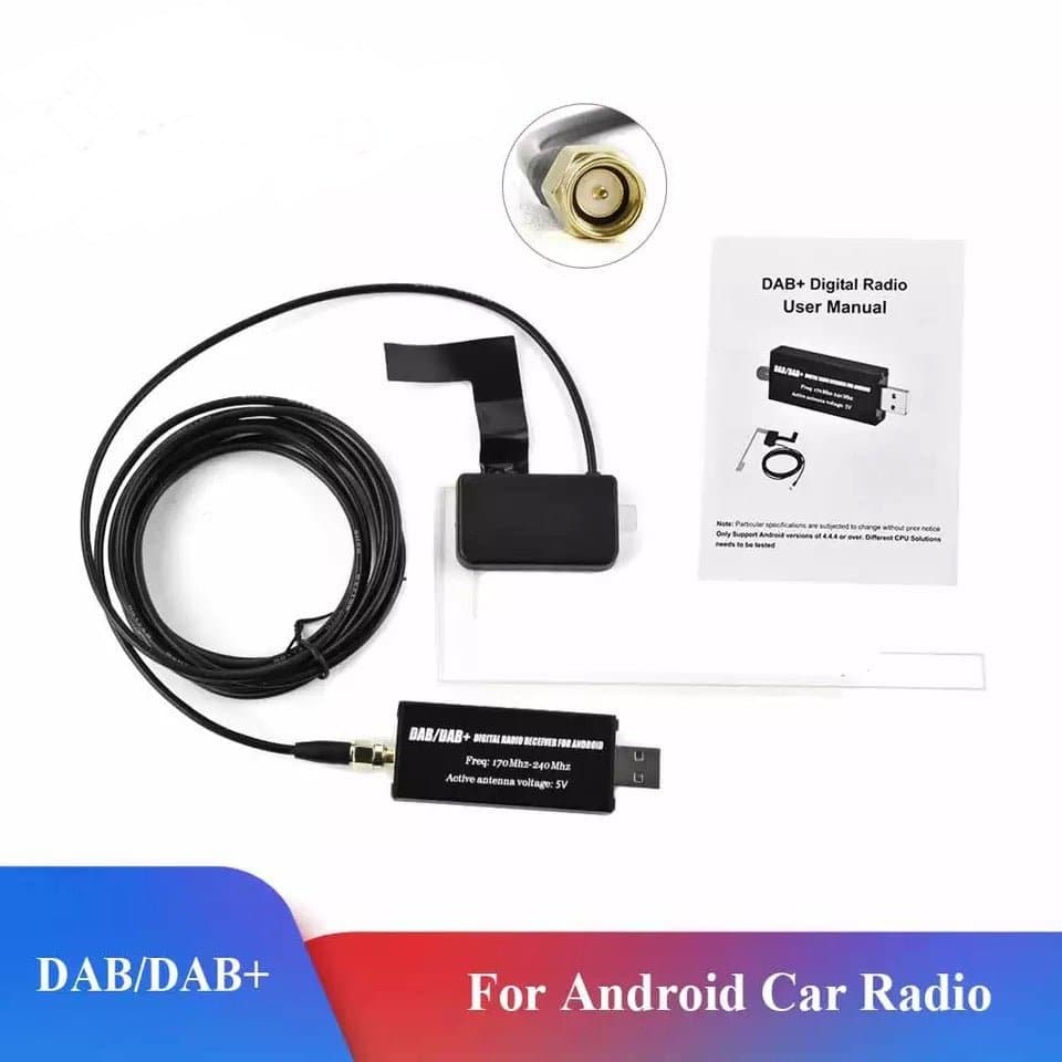 DAB + Adattatore DAB USB 2.0 DAB digitale + Sintonizzatore radio Ricevitore per radio Android