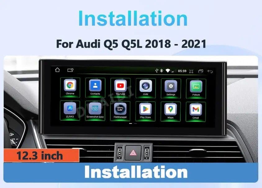 CTB-MH137 | AUDI Q5 2017-2021 | CAR TABLET MONITOR  12.3 POLLICI | AUTORADIO STEREO APPLE CARPLAY ANDROID AUTO | GPS WIFI BLUETOOTH 4G