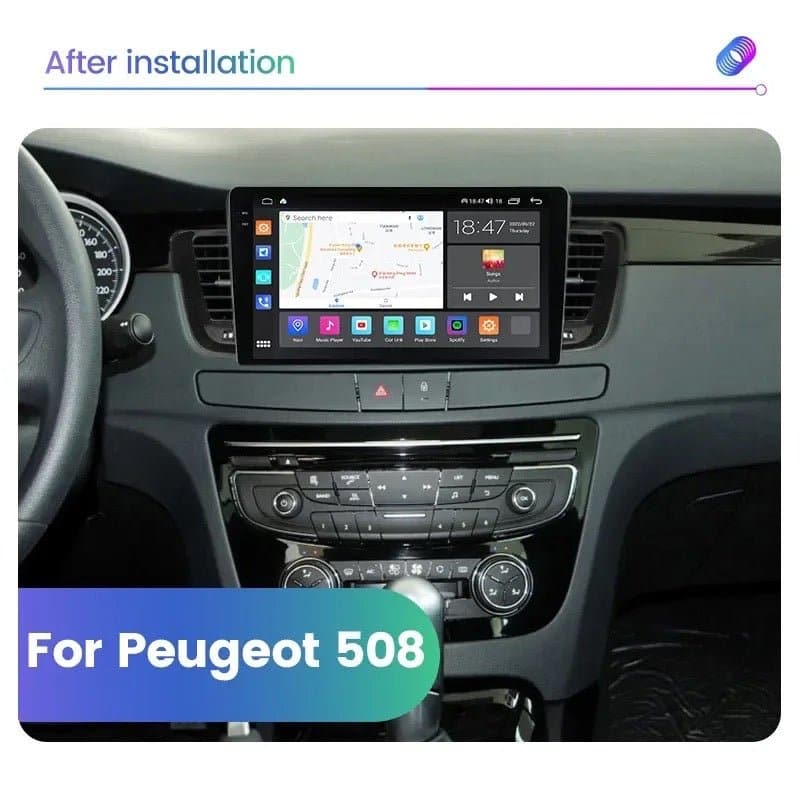 CTB-FU780Y | PEUGEOT 508 | AUTORADIO APPLE CARPLAY-ANDROID AUTO 9 POLLICI | CARTABLET 9 POLLICI TOUCH SCREEN | GPS USB DVR DAB+ |