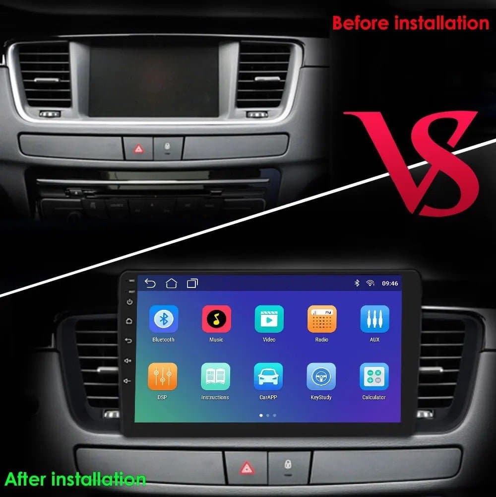 CTB-FU780Y | PEUGEOT 508 | AUTORADIO APPLE CARPLAY-ANDROID AUTO 9 POLLICI | CARTABLET 9 POLLICI TOUCH SCREEN | GPS USB DVR DAB+ |