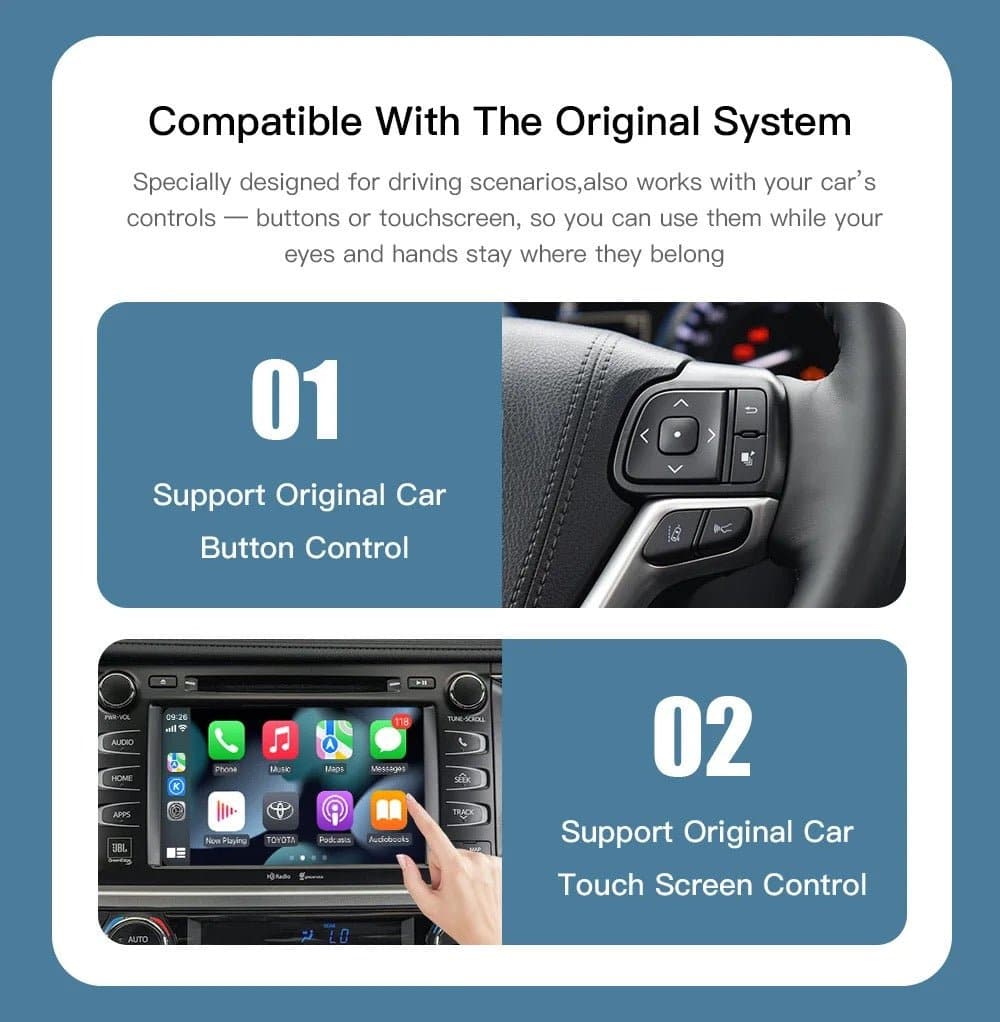 TOYOTA | KIT RETROFIT APPLE CARPLAY - ANDROID AUTO | MIRRORLINK | TELECAMERA POSTERIORE