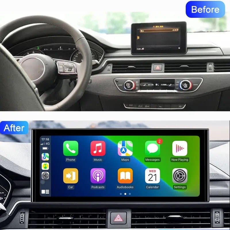 CTB-CRT56B | DISPLAY 12.3 AUDI A4 B9 2016-2020 | APPLE CARPLAY ANDROID AUTO SISTEMA LINUX | USB | MMI