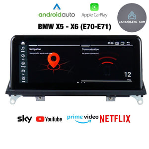 CTB-FR7821X | BMW X5-X6 E70 E71 | CARTABLET 10.25 POLLICI | ANDROID AUTO APPLE CARPLAY | GPS DAB DVR USB BLUETOOTH WIFI 4G |