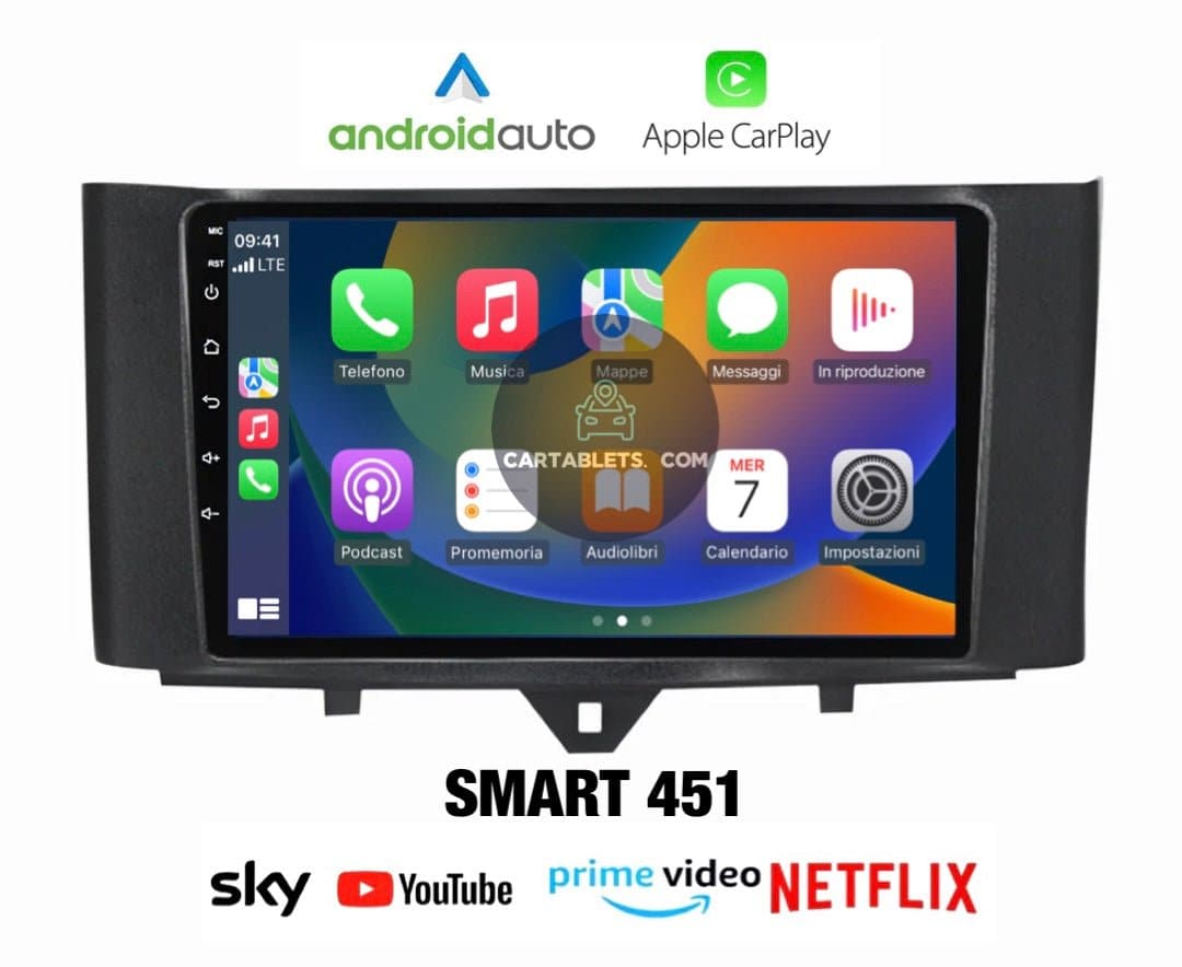 CTB-FG101J | SMART 451 AUTO-TABLET NAVIGATIONSGERÄT ANDROID CARPLAY GPS BLUETOOTH 4G WLAN 2DIN