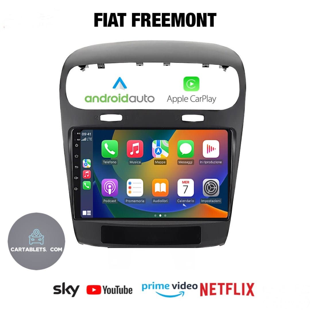 CTB-DJ570T | FIAT FREEMONT 2011-2020 | APPLE CARPLAY ANDROID AUTO | NAVIGATORE GPS USB WIFI 4G DAB+