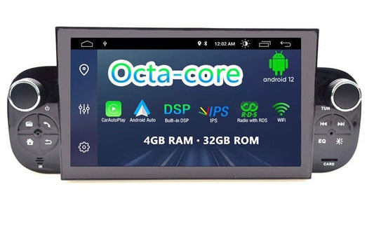 CTB-PND01 FIAT PANDA ANDROID AUTO APPLE CARPLAY AUTORADIO NAVIGATORE BLUETOOTH USB WIFI TOUCH SCREEN DUAL ZONE