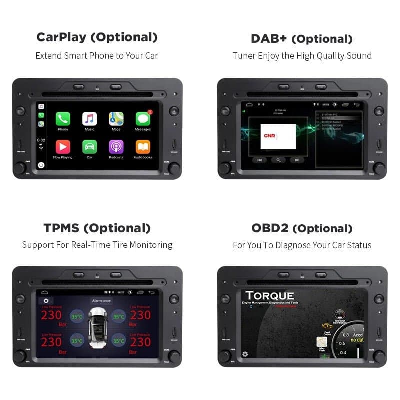 CTB-GH760T | CARTABLET ALFA ROMEO 159 | APPLE CARPLAY ANDROID AUTO | DAB+ USB GPS NAVIGATOR | TPMS