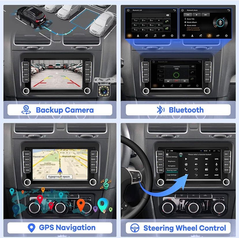 CTB- RNS510X | VOLKSWAGEN SKODA SEAT 7 POLLICI | APPLE CARPLAY ANDROID AUTO | WiFi BLUETOOTH GPS USB NAVIGATORE