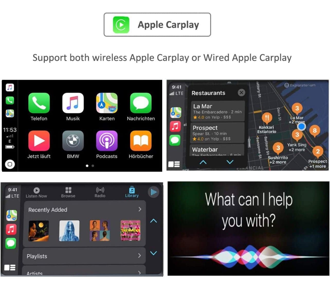 BMW 1er F20-F21 | APPLE CARPLAY ANDROID AUTO NACHRÜSTKIT | USB-KAMERA