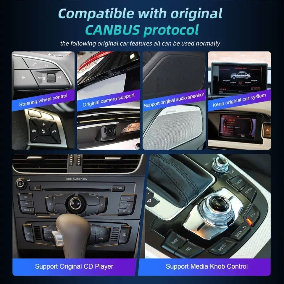 CTB-Y990RD | AUDI A4-A5 (B8) 2008-2016 - 10.25 ZOLL | APPLE CARPLAY ANDROID AUTO | NAVI USB GPS WLAN 4G