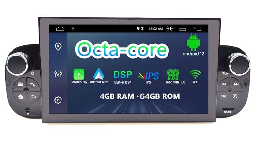 CTB-PND01 FIAT PANDA ANDROID AUTO APPLE CARPLAY AUTORADIO NAVIGATORE BLUETOOTH USB WIFI TOUCH SCREEN DUAL ZONE