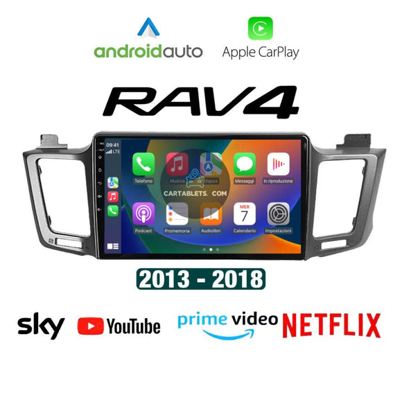 CTB-YH530P | TOYOTA RAV4 2013-2018 10 POLLICI | APPLE CARPLAY ANDROID AUTO | NAVIGATORE USB BLUETOOTH GPS | WIFI 4G CARTABLET