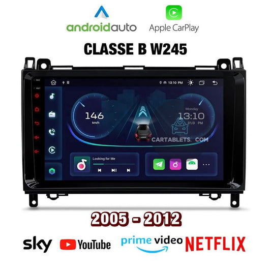 CTB-X800GB | MERCEDES CLASSE B W245 2005-2012 | CARTABLET 9 POLLICI ANDROID AUTO APPLE CARPLAY | WIFI 4G NAVIGATORE BLUETOOTH GPS