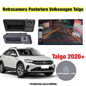 KIT TELECAMERA POSTERIORE A MANIGLIA OEM | VOLKSWAGEN TAIGO 2020+ | WATERPROOF