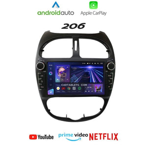 CTB-FC541LY | PEUGEOT 206 | 2000 - 2012 | APPLE CARPLAY-ANDROID AUTO | CARTABLET 7 POLLICI TOUCH SCREEN | GPS USB DVR DAB+ |