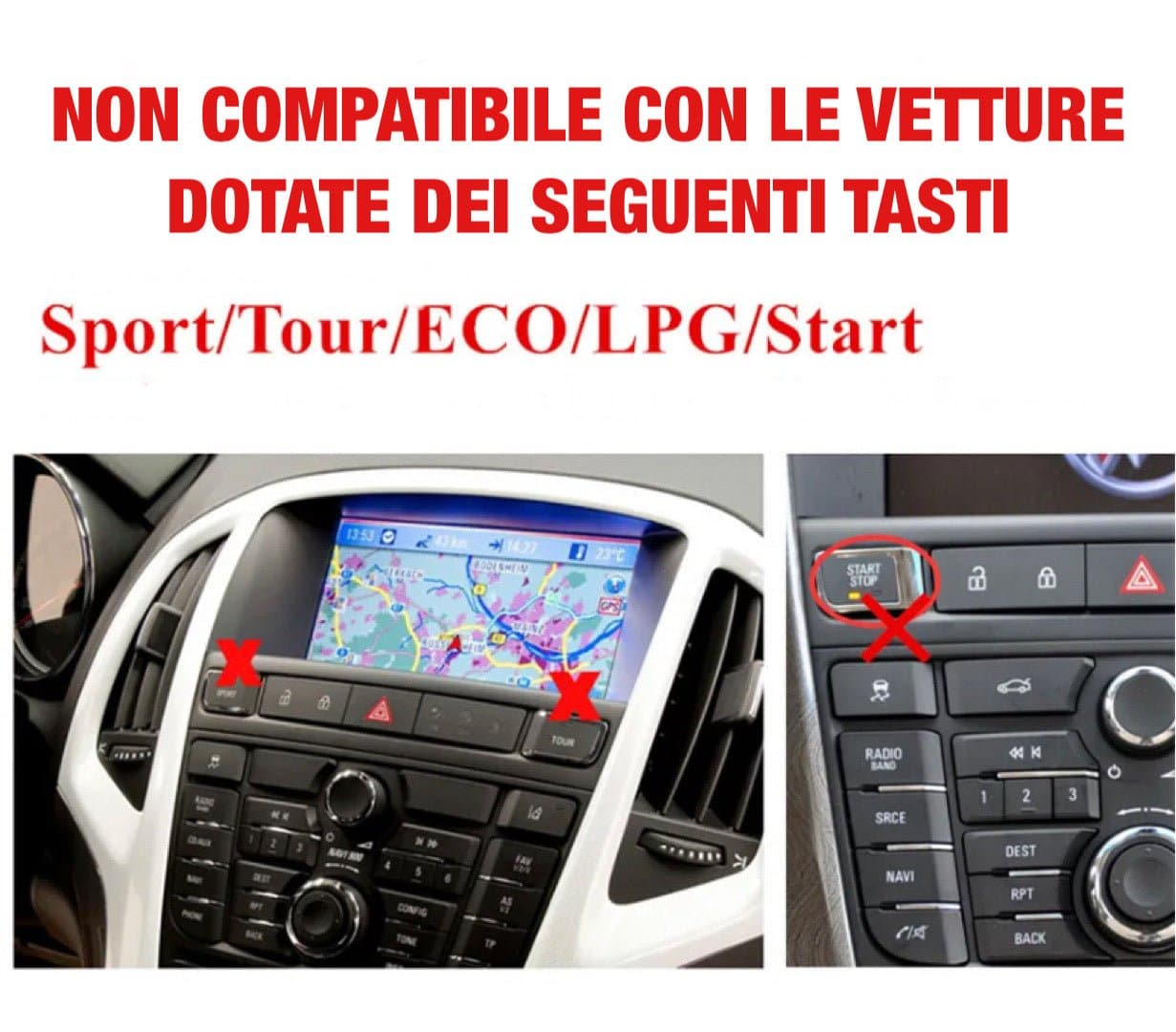 CTB- GT051J | OPEL ASTRA J 2009-2015 MONITOR 9,7 ZOLL | APPLE CARPLAY ANDROID AUTO | WiFi BLUETOOTH GPS USB NAVIGATIONSGERÄT