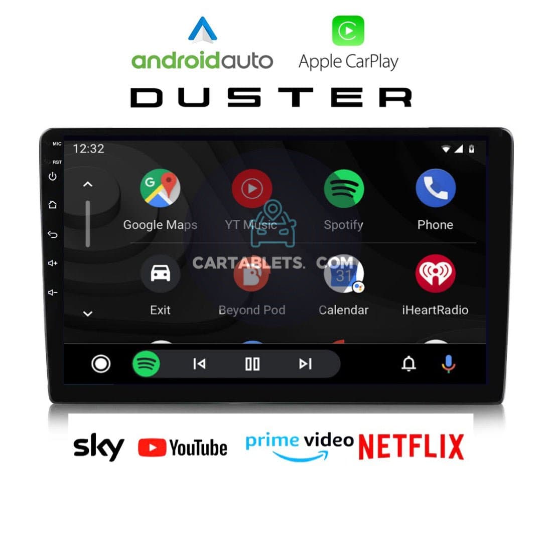 CTB-X760UB | DACIA DUSTER 2015-2020 CARTABLET 9 ZOLL ANDROID AUTO APPLE CARPLAY | WIFI 4G NAVIGATOR BLUETOOTH GPS