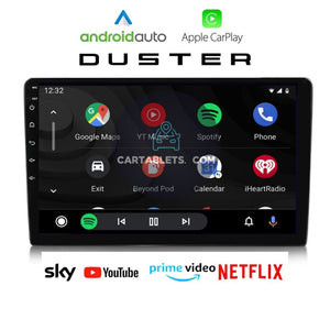 CTB-X760UB | DACIA DUSTER 2015-2020 CARTABLET 9 POLLICI ANDROID AUTO APPLE CARPLAY | WIFI 4G NAVIGATORE BLUETOOTH GPS