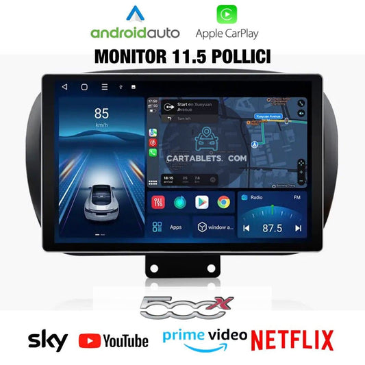 CTB-FV531HN | FIAT 500X 2014-2022 | NAVIGATORE RADIO OCTACORE APPLE CARPLAY ANDROID AUTO GPS USB BLUETOOTH TOUCH SCREEN | WIFI 4G