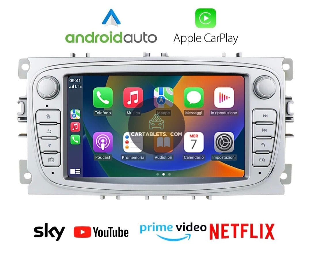 CTB-FRD540C | FORD 2003-2012 | ANDROID AUTO APPLE CARPLAY NAVIGATIONSSYSTEM | USB BLUETOOTH WIFI 4G | 2DIN CARTABLET LENKRADSTEUERUNG