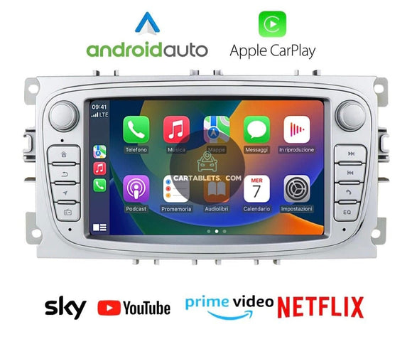 CTB-FRD540C | FORD 2003-2012 | NAVIGATORE ANDROID AUTO APPLE CARPLAY | USB BLUETOOTH WIFI 4G | CARTABLET 2DIN COMANDI AL VOLANTE